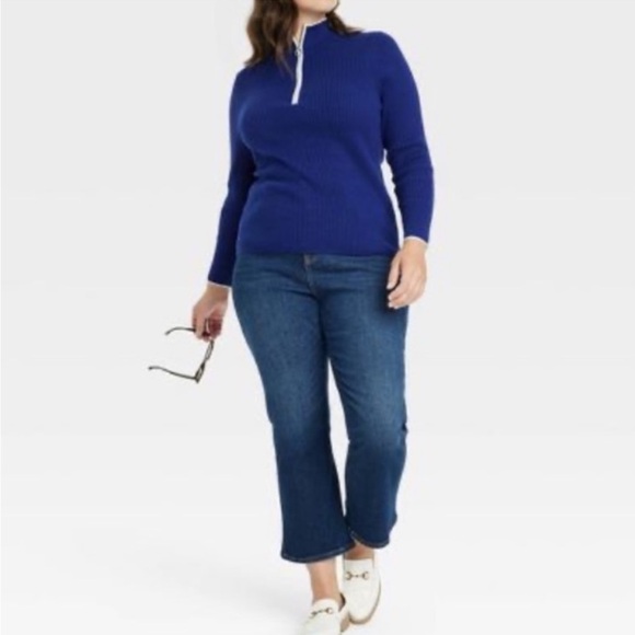 AVA & VIV quarter zip turtle neck sweater - Picture 5 of 6